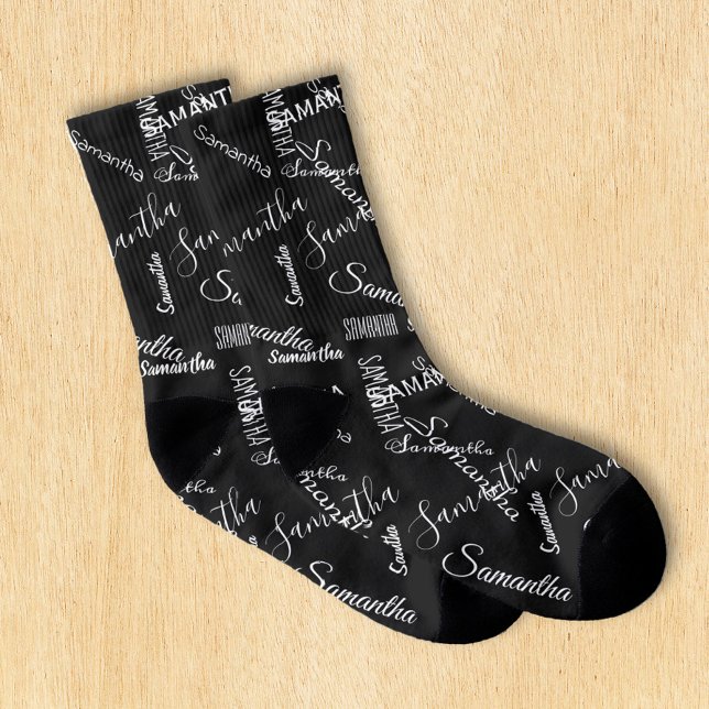 Custom Name Script Personalised Socks (Creator Uploaded)