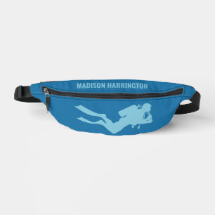 Custom Name Scuba Diver Bum Bags