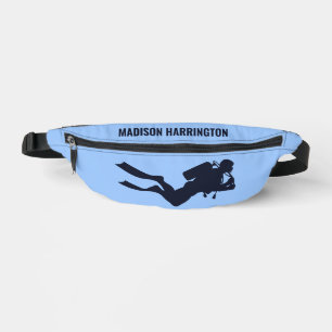 Custom Name Scuba Diver Bum Bags