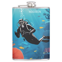 Custom Name Scuba Diver