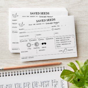 Custom Name Seed Saving Envelope For Gardeners