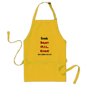 Custom Name Sentiment Best Mother in Law Ever Standard Apron