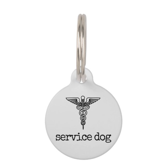 Custom Name Service Dog Pet Tag (Front)