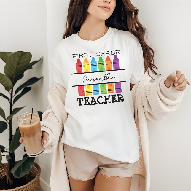 Custom Name Shirt Gift for First Grade Teacher (first grade shirt, second grade shirt, teacher shirt, custom teacher shirt, teacher gift, mom gift)