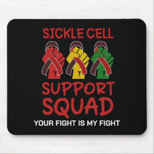 Custom Name SICKLE CELL SUPPORT SQUAD Awareness  Mouse Mat