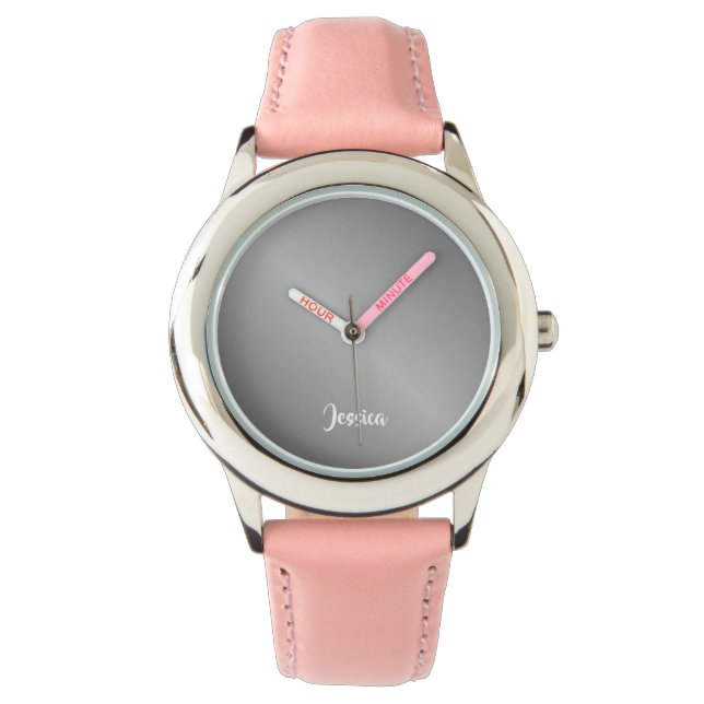 Custom name silver gradient watch (Front)