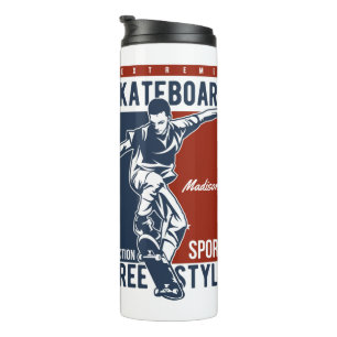 Custom name Skateboarding tumbler