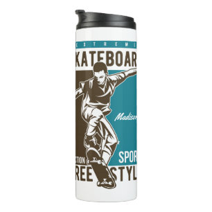 Custom name Skateboarding tumbler