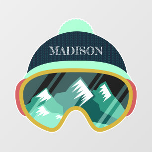 Custom name Ski Mask Window Cling