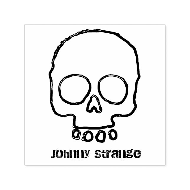 Custom Name Skull Ink Stamp (Design)