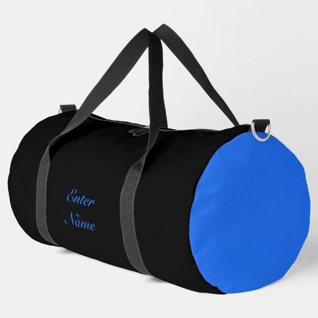 Custom Name Sky Blue Gym Bag JK 2023 (Left Corner)