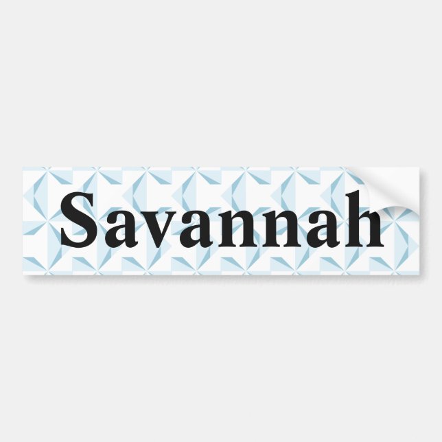 Custom Name Sky Blue Pinwheels Bumper Sticker (Front)