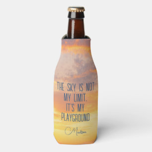 Custom Name Sky Quote Bottle Cooler