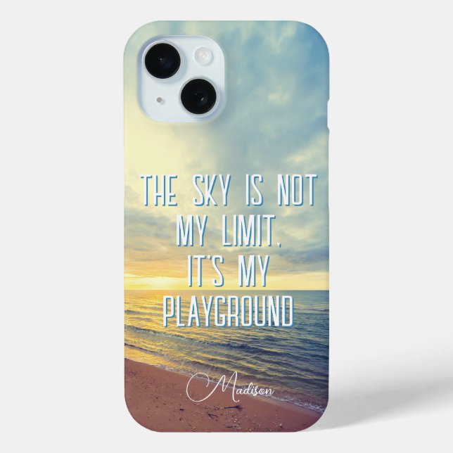Custom Name Sky Quote Case-Mate iPhone Case (Back)