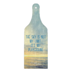 Custom Name Sky Quote Cutting Board