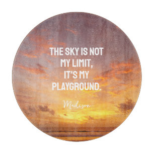 Custom Name Sky Quote Cutting Board