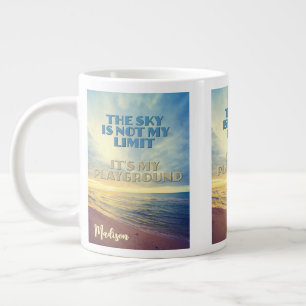 Custom Name Sky Quote Large Coffee Mug