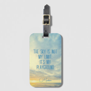 Custom Name Sky Quote Luggage Tag