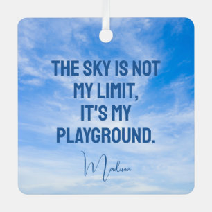 Custom Name Sky Quote Metal Tree Decoration