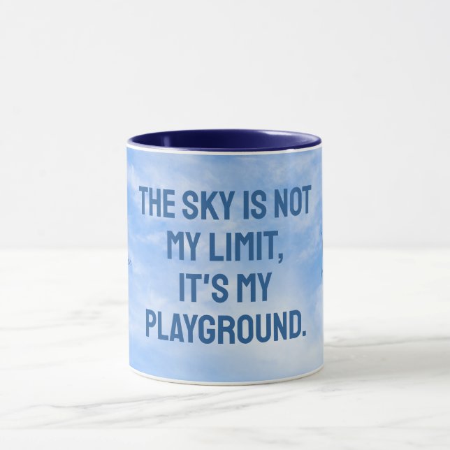 Custom Name Sky Quote Mug (Center)