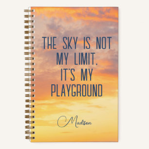 Custom Name Sky Quote Notebook