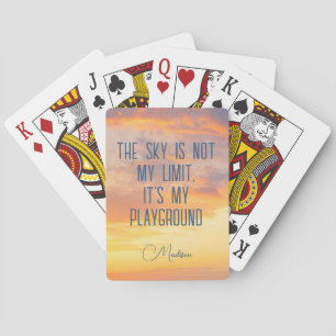 Custom Name Sky Quote Playing Cards