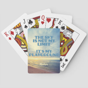 Custom Name Sky Quote Playing Cards