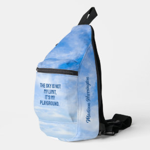 Custom Name Sky Quote Sling Bag