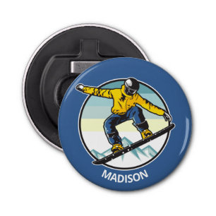 Custom name SNOWBOARDER Bottle Opener
