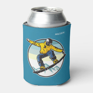 Custom Name SNOWBOARDER Can Cooler