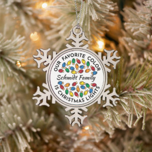 Custom Name Snowflake Ornament - Pewter Keepsake
