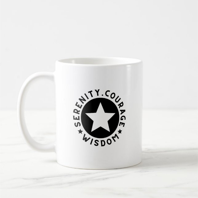Custom Name & Sober Date Sobriety Quote Coffee Mug (Left)