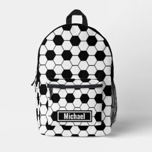 Custom Name Soccer Ball Boys Backpack
