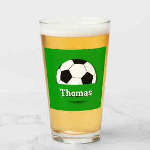 Custom Name Soccer ball, football fan party /sport Glass