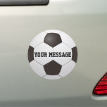 Custom Name Soccer Ball Football Team Car Magnet<br><div class="desc">Soccer football team car magnet that can be personalised with name or message. Designed by Thisisnotme©</div>