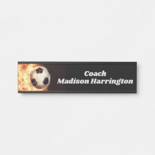 Custom name Soccer Goal Door Sign