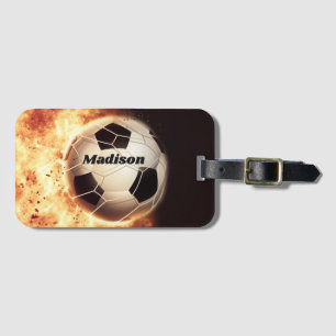 Custom name Soccer Goal Luggage Tag