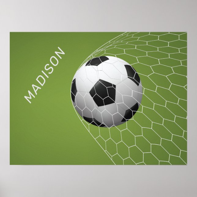 Custom name Soccer Goal poster (Front)