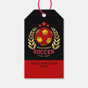 Custom Name Soccer Logo Gift Tags
