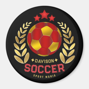 Custom Name Soccer Logo Magnet