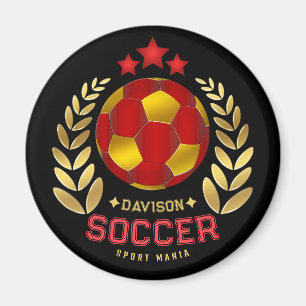 Custom Name Soccer Logo Magnet