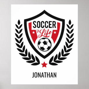 Custom name Soccer Logo poster