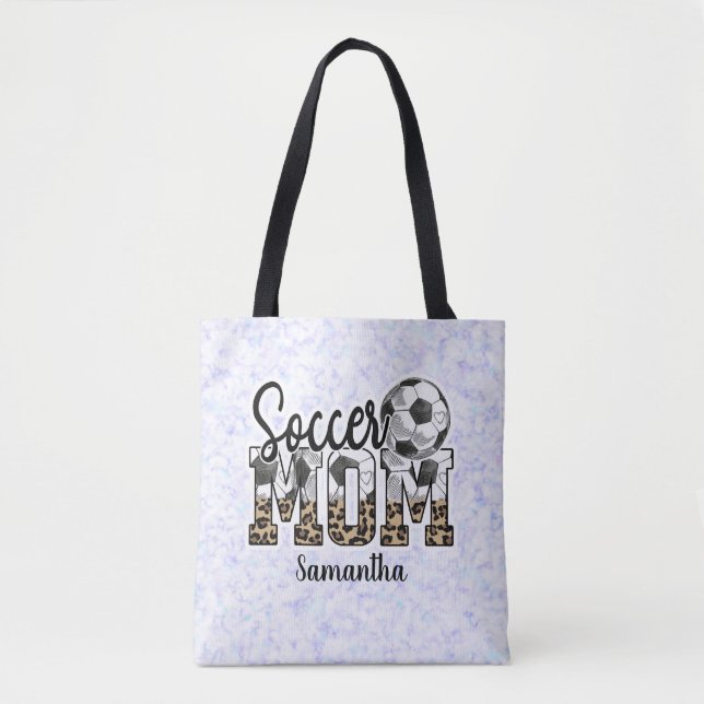 Custom Name Soccer Mom | Mother's Day Tote Bag (Front)