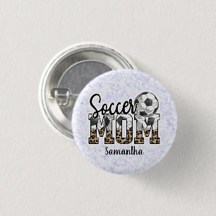 Custom Name Soccer Mum   Mother's Day 3 Cm Round Badge