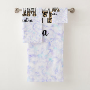 Custom Name Soccer Mum Mother's Day Bath Towel Set