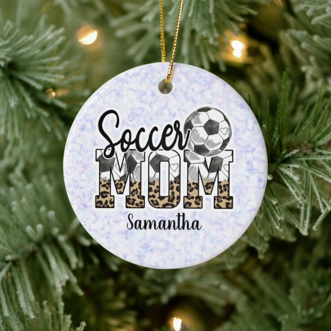 Custom Name Soccer Mum | Mother's Day Ceramic Tree Decoration (Tree)