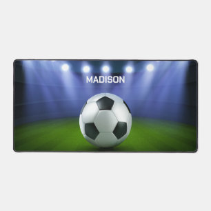 Custom Name Soccer Stadium Desk Mat