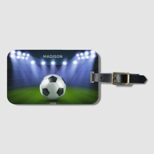 Custom name Soccer Stadium Luggage Tag