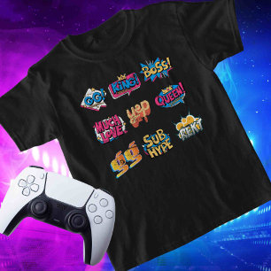 Custom Name Social on Back Emote Streamer Gamer Baby T-Shirt