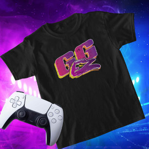 Custom Name Social on Back Streamer Gamer Toddler T-Shirt